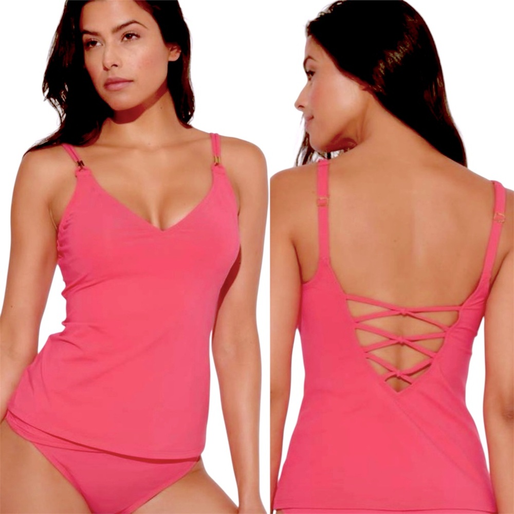 NWT Bleu Rod Beattie Aruba Tankini Top In Watermelon